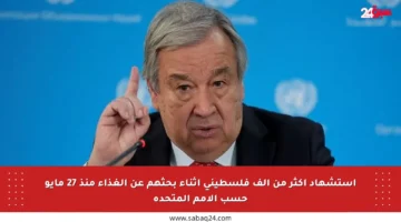 استشهاد أكثر من ألف فلسطيني أثناء بحثهم عن الغذاء منذ 27 مايو حسب الأمم المتحدة
